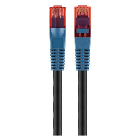 Goobay | CAT 6 Outdoor-patch cable U/UTP | 94389 | 10 m | Black | Prewired, unshielded LAN cable with RJ45 plugs for connecting - 3